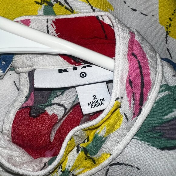 Share Rixo x Target Floral Puff Sleeve Midi Dress Size 2 - Picture 10 of 10